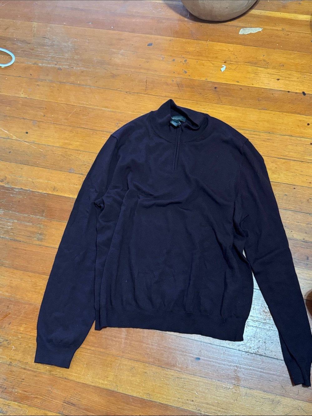 Bloomingdale's Men's Black Half-Zip Sweater